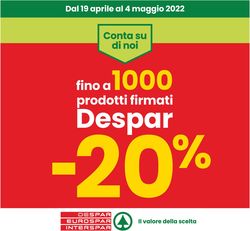 Volantino Despar dal 19/04/2022