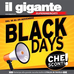Volantino Il Gigante - Black Friday 2020 dal 16/11/2020