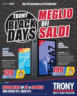Volantino Trony - Black Days 2021 dal 28/01/2021