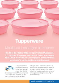 Volantino Tupperware dal 12/10/2020