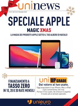 Volantino Unieuro - Apple Magix Xmas 2020 dal 14/12/2020