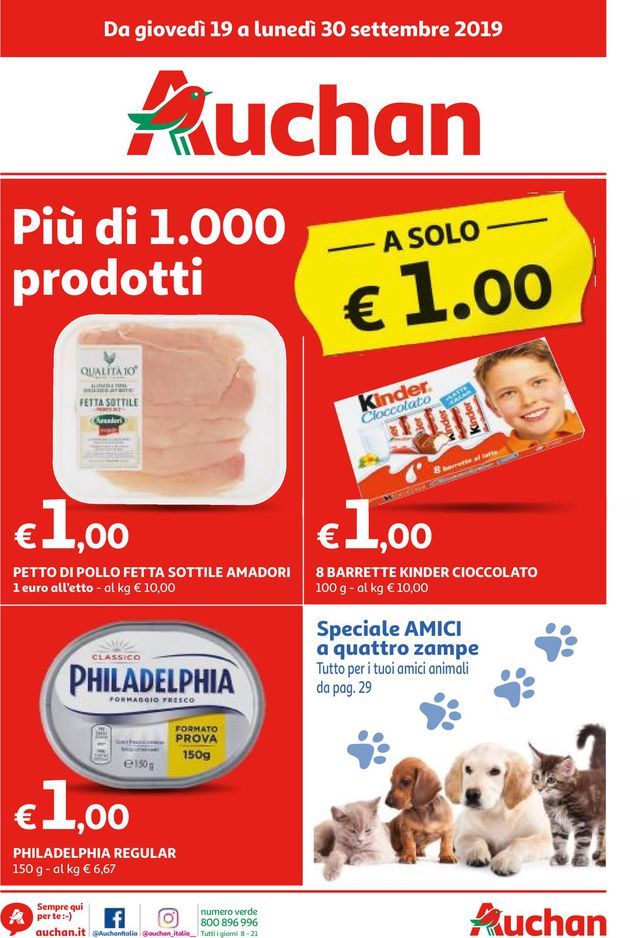 Auchan Volantino dal 19/09/2019