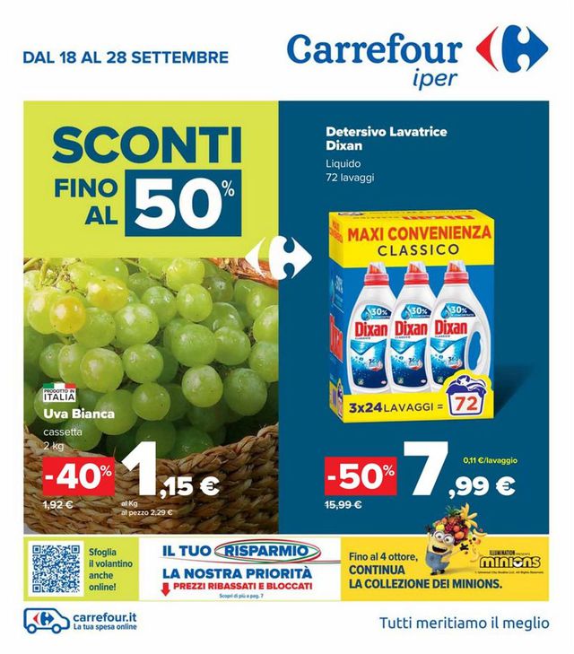 Carrefour Volantino dal 18/09/2020