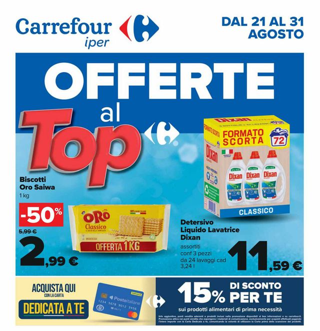 Carrefour Volantino dal 21/08/2023