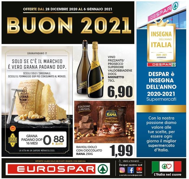 Eurospar Volantino dal 28/12/2020