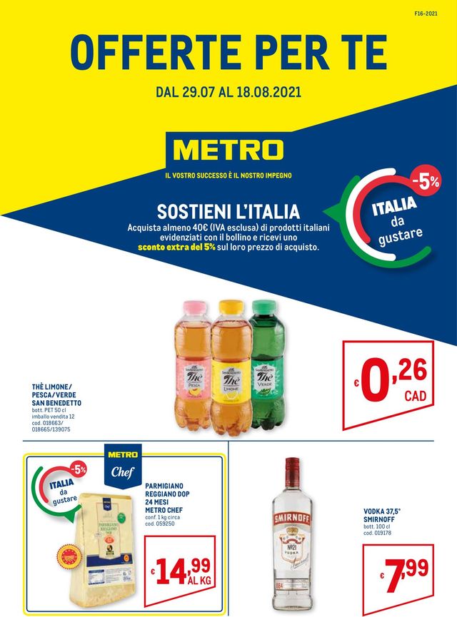 Metro Volantino dal 29/07/2021