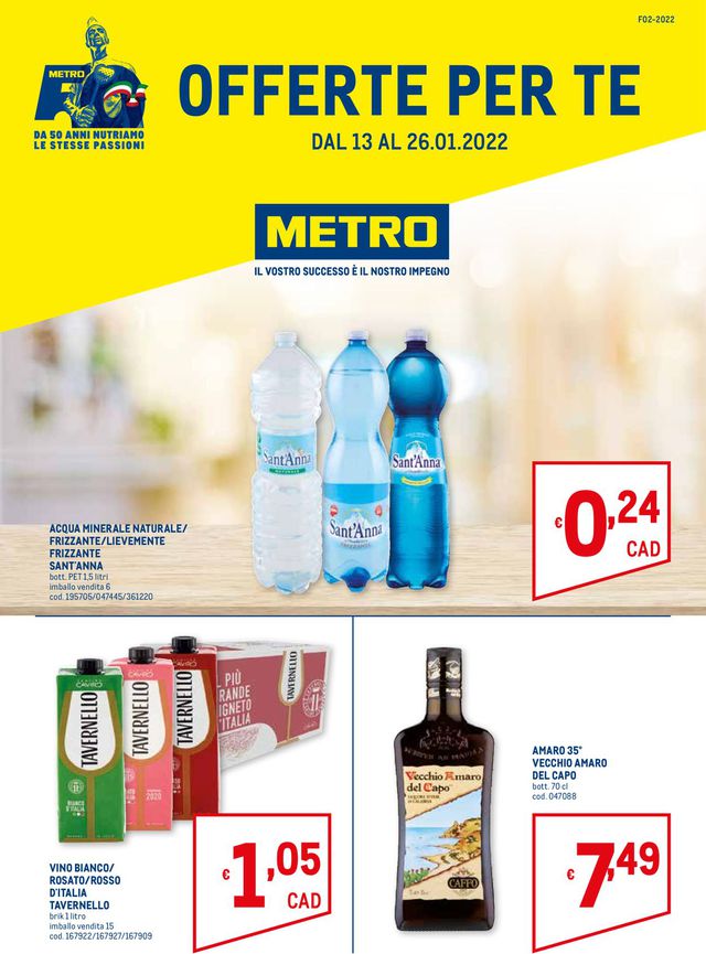 Metro Volantino dal 13/01/2022