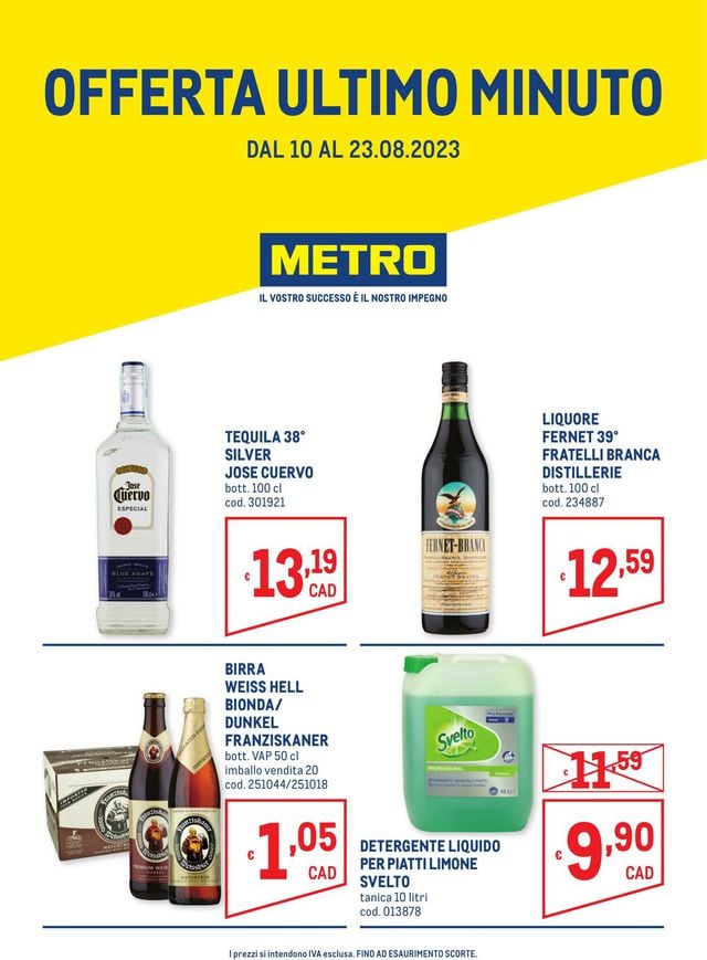 Metro Volantino dal 09/08/2023