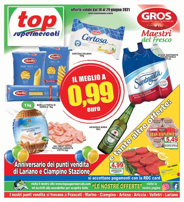 Top Supermercati Volantino dal 18/06/2021