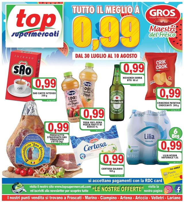 Top Supermercati Volantino dal 30/07/2021
