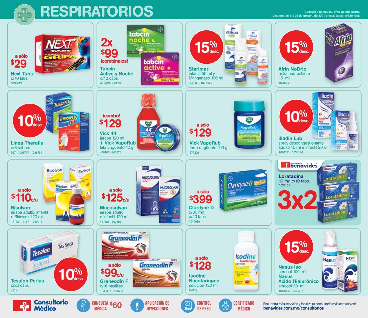Farmacias Benavides Catálogo desde 01.10.2021