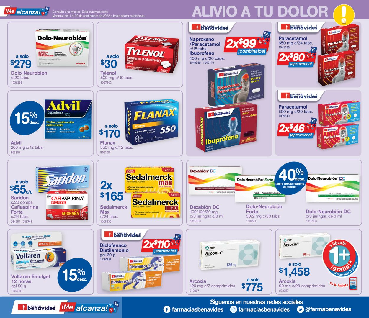 Farmacias Benavides Catálogo desde 01.09.2022