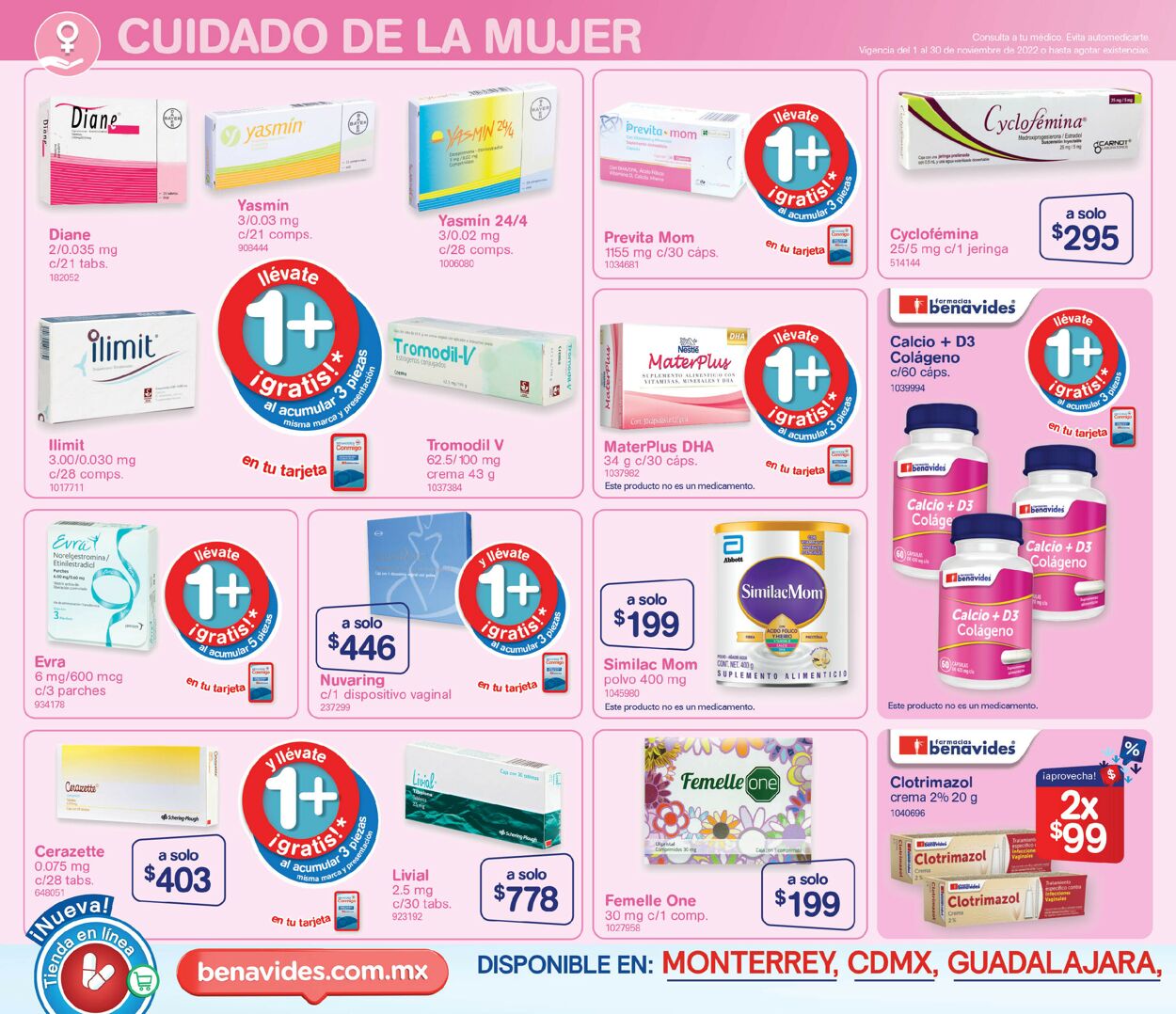 Farmacias Benavides Catálogo desde 01.11.2022