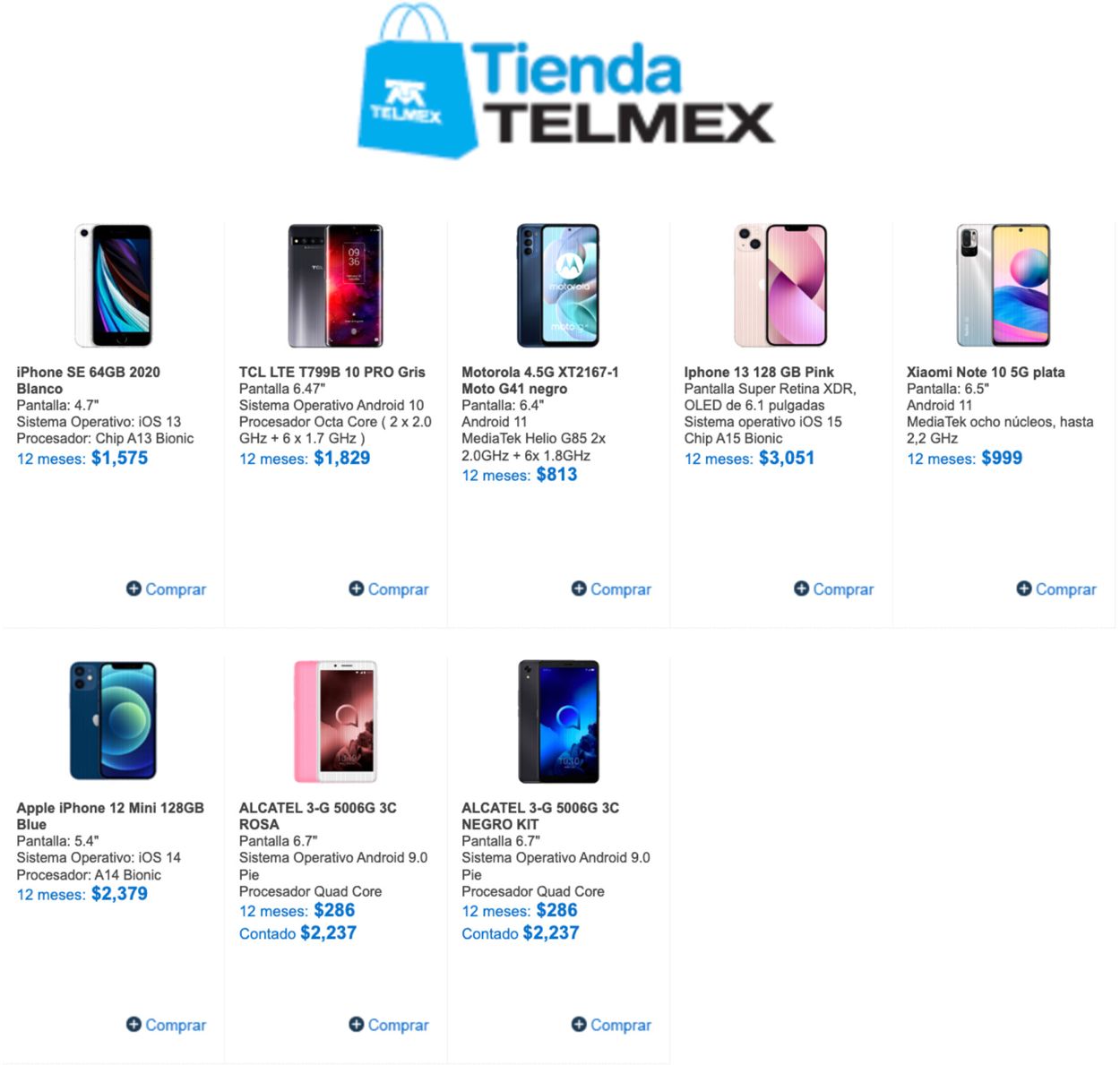 Telmex Catálogo desde 08.07.2022
