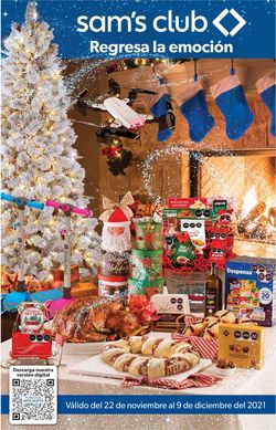 Catálogo Sam's Club navidad navidades festividades navideño Natividad 2021 a partir del 22.11.2021