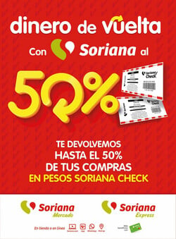 Catálogo Soriana - Dinero de vuelta con Soriana al 50 Mercado a partir del 10.08.2023