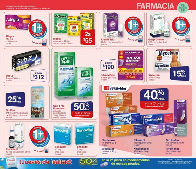 Farmacias Benavides Catálogo desde 01.04.2023