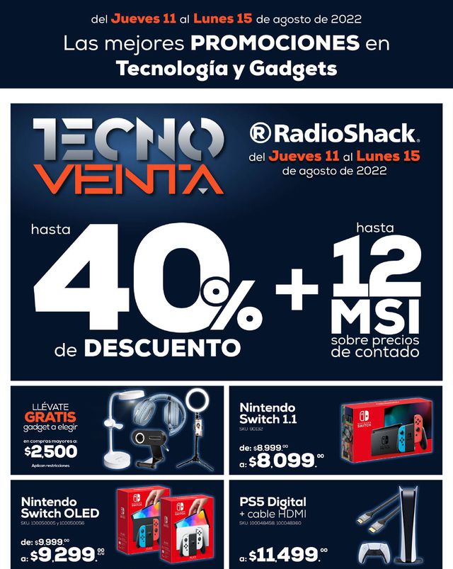 Radio Shack Catálogo desde 11.08.2022