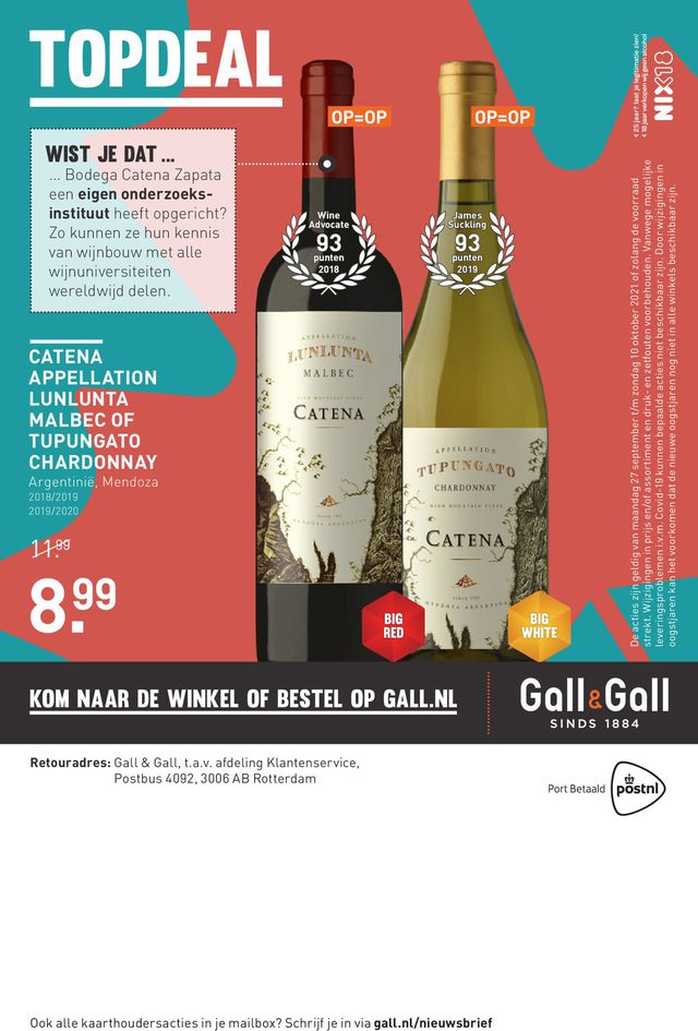 Gall & Gall Flyer vanaf 27.09.2021
