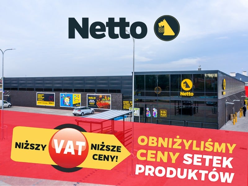 Netto - promocja niższy VAT, okazja na setki produktów
