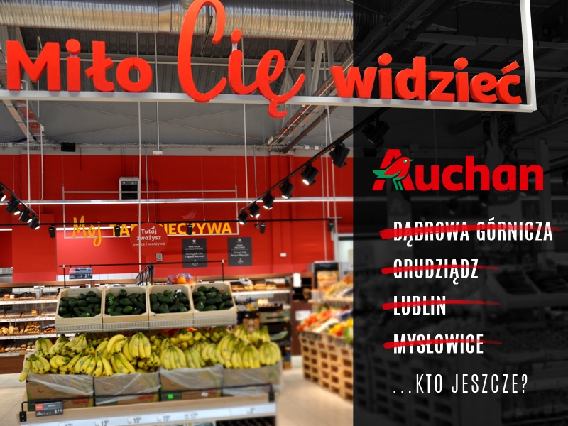 Auchan zamyka kolejne sklepy w Polsce. To koniec? Nie, choć hipermarketów nie przybędzie