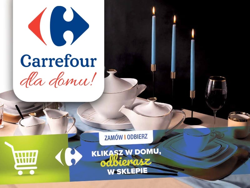 najnowsza gazetka Carrefour, oferta specjalna naczyń, produktów użytku domowego