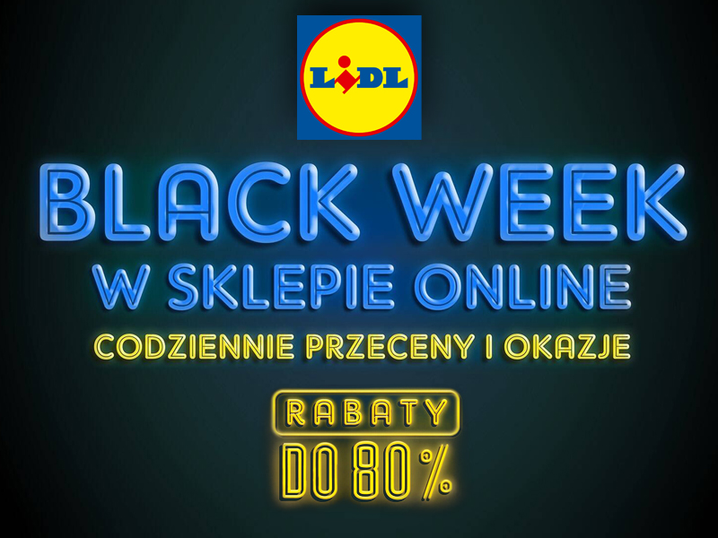 Black Week w Lidlu - najlepsze promocje i obniżki w dyskoncie i sklepie internetowym Lidl-Sklep.pl