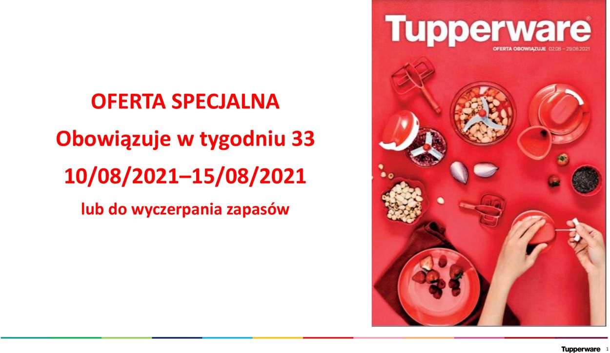 Tupperware Gazetka od 10.08.2021