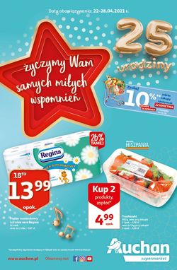 Gazetka Auchan 25 Urodziny Supermarkety od 22.04.2021