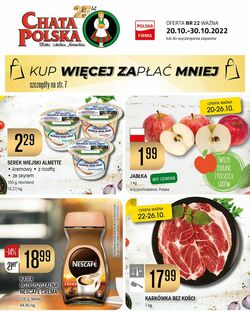 Gazetka Chata Polska od 20.10.2022