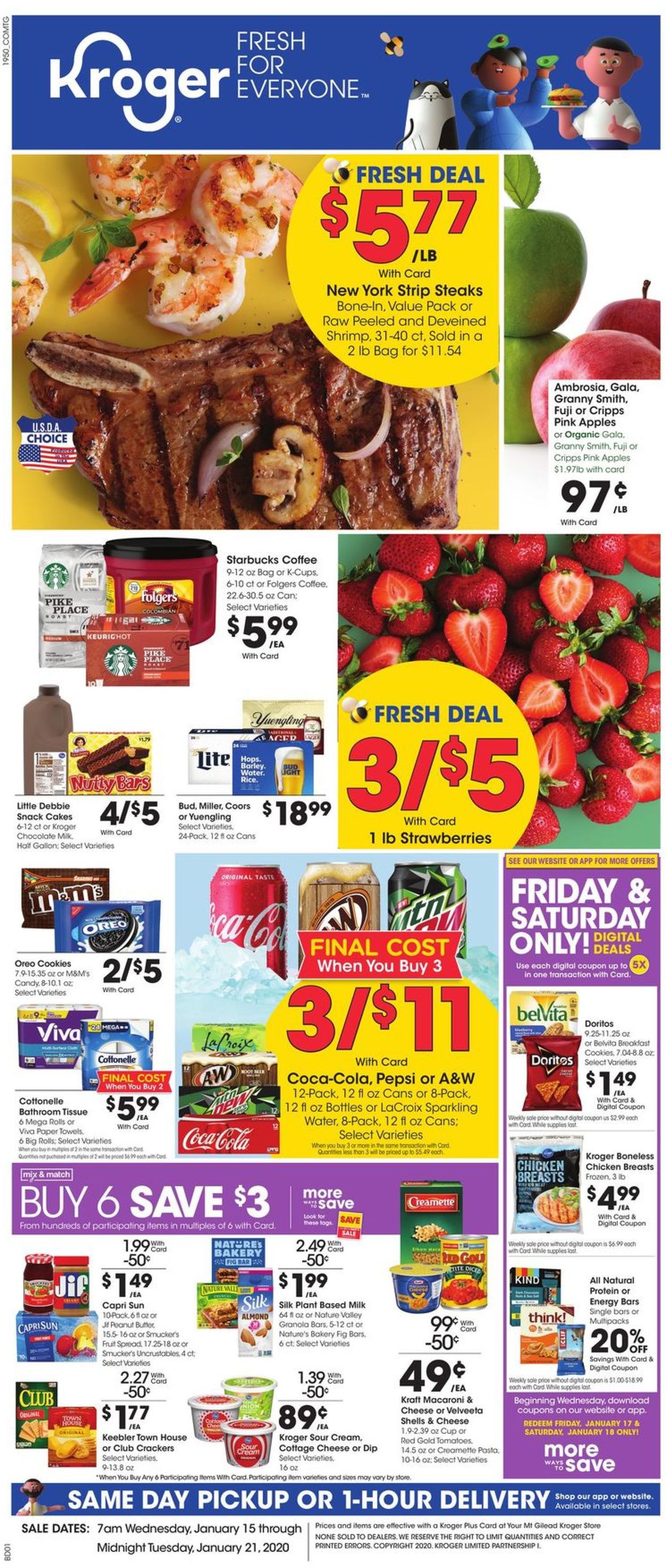 Kroger Ad from 01/15/2020