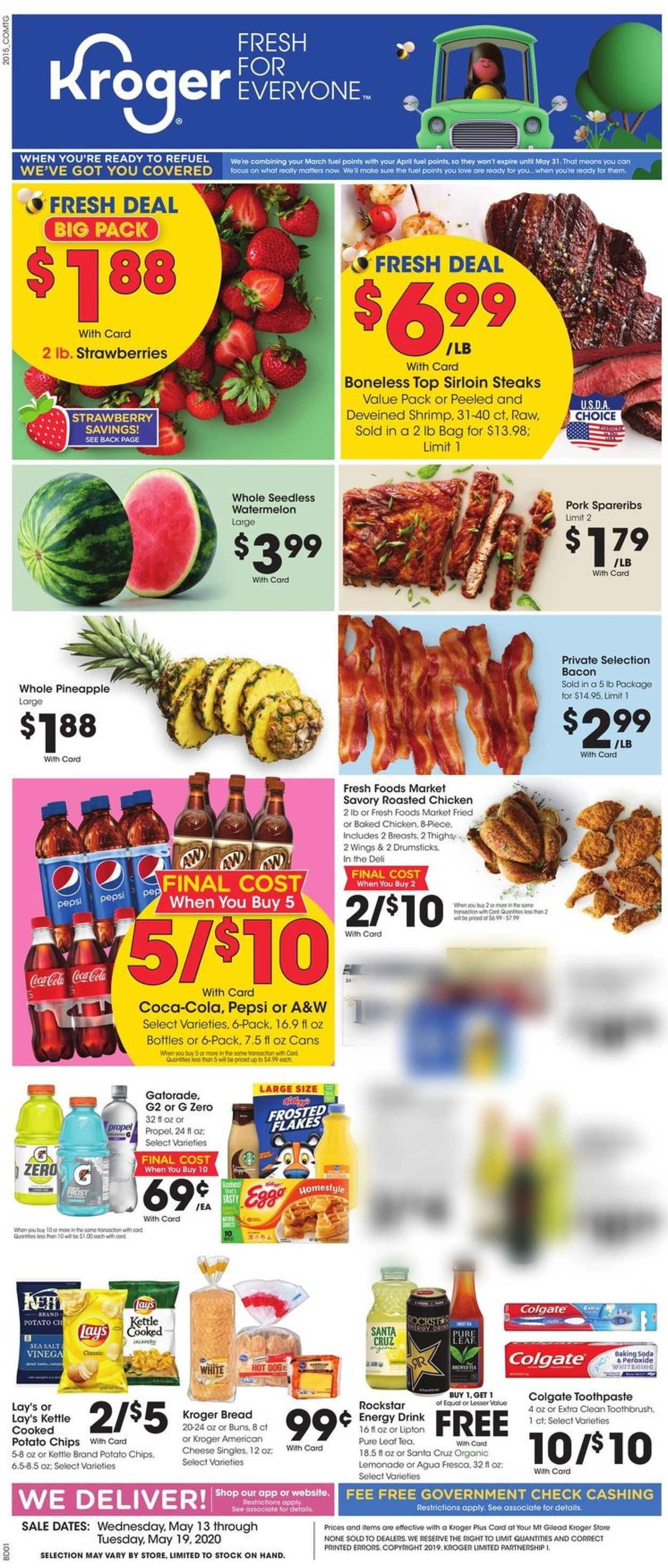 Kroger Ad from 05/13/2020