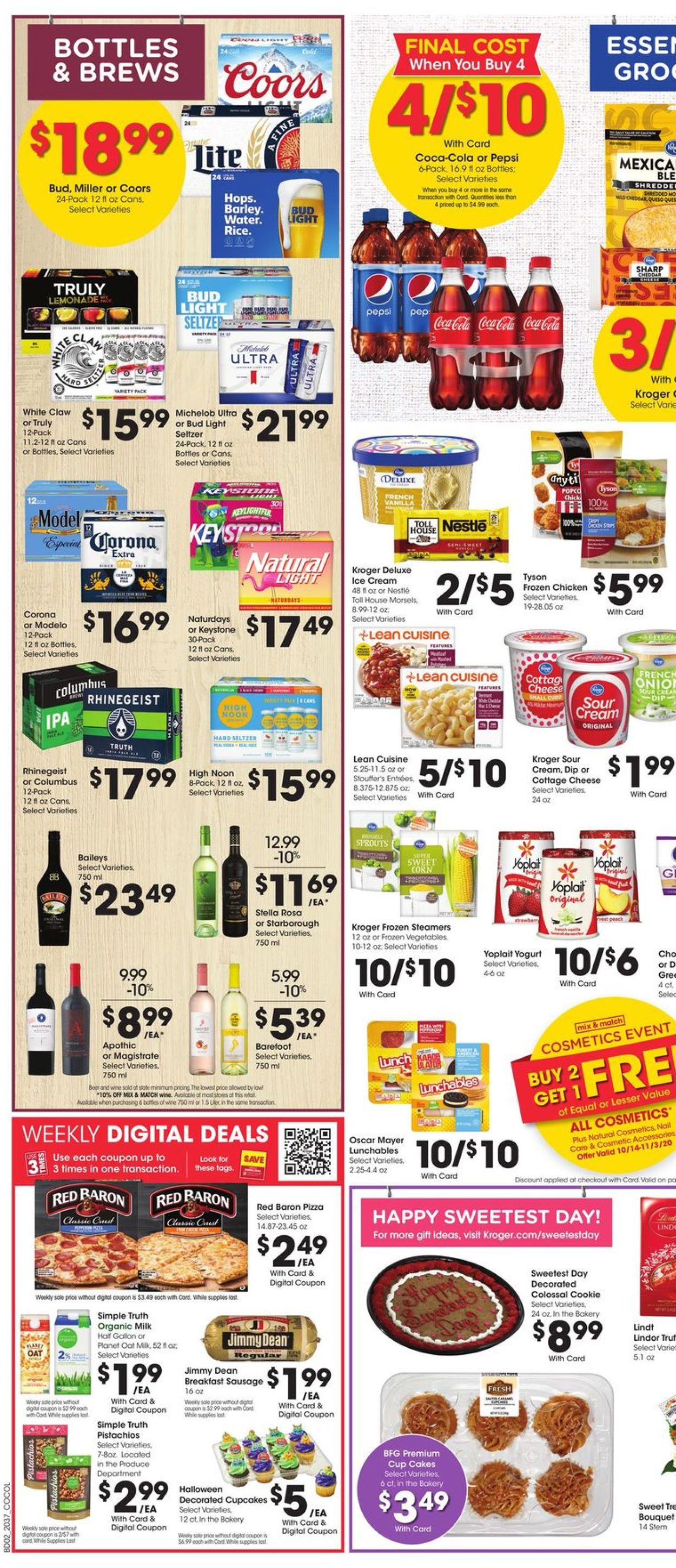Kroger Ad from 10/14/2020