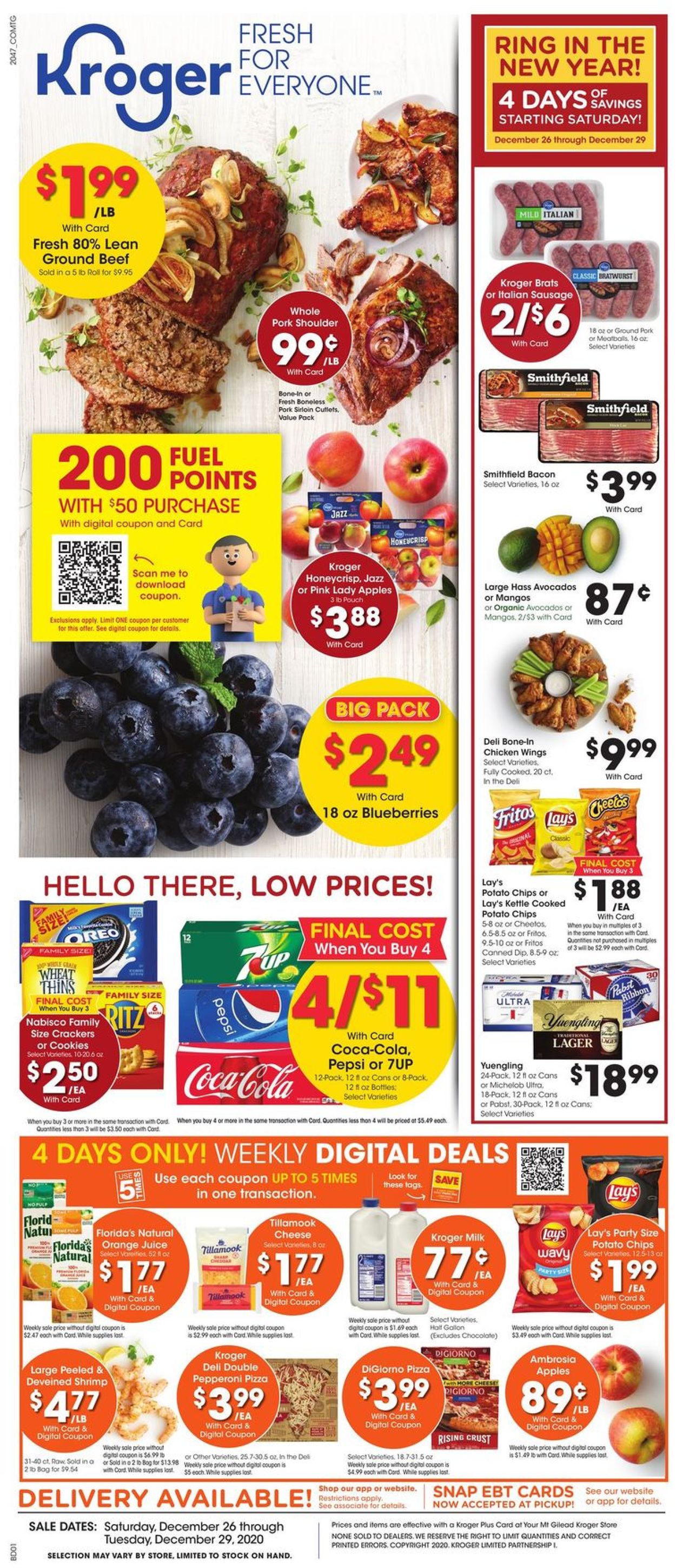 Kroger Ad from 12/26/2020
