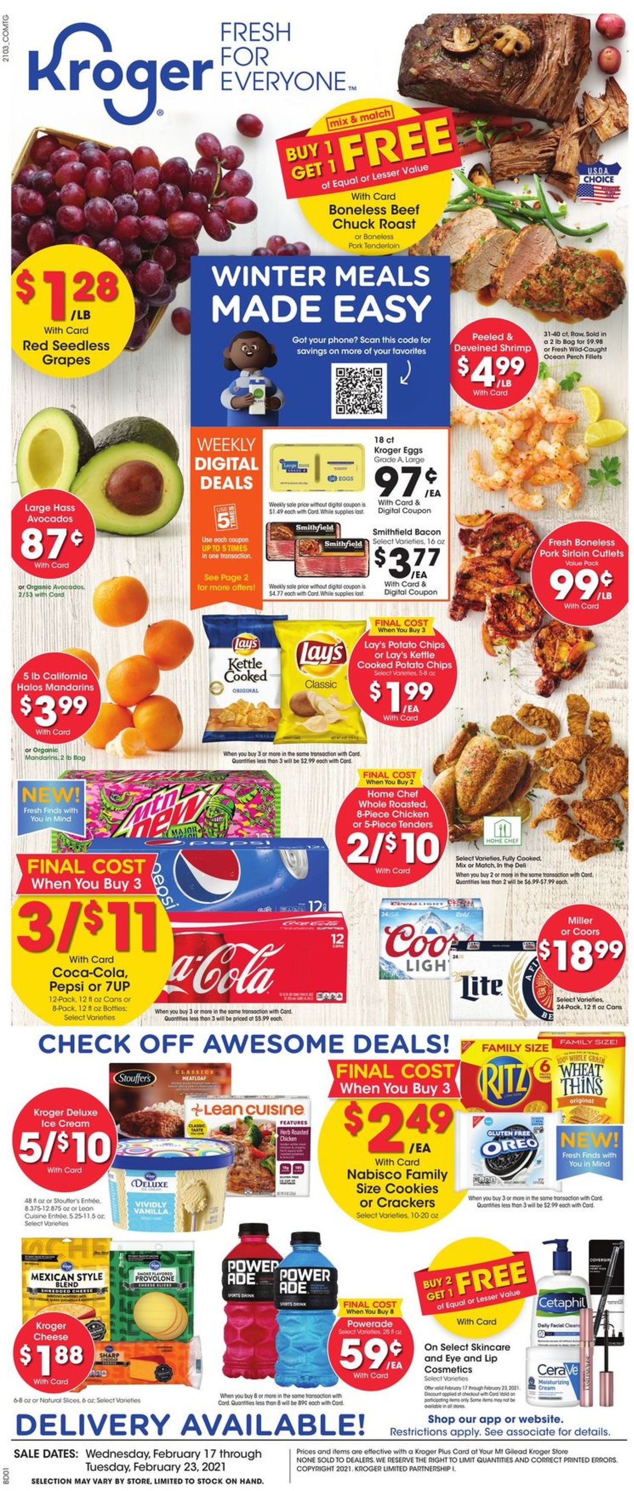 Kroger Ad from 02/17/2021