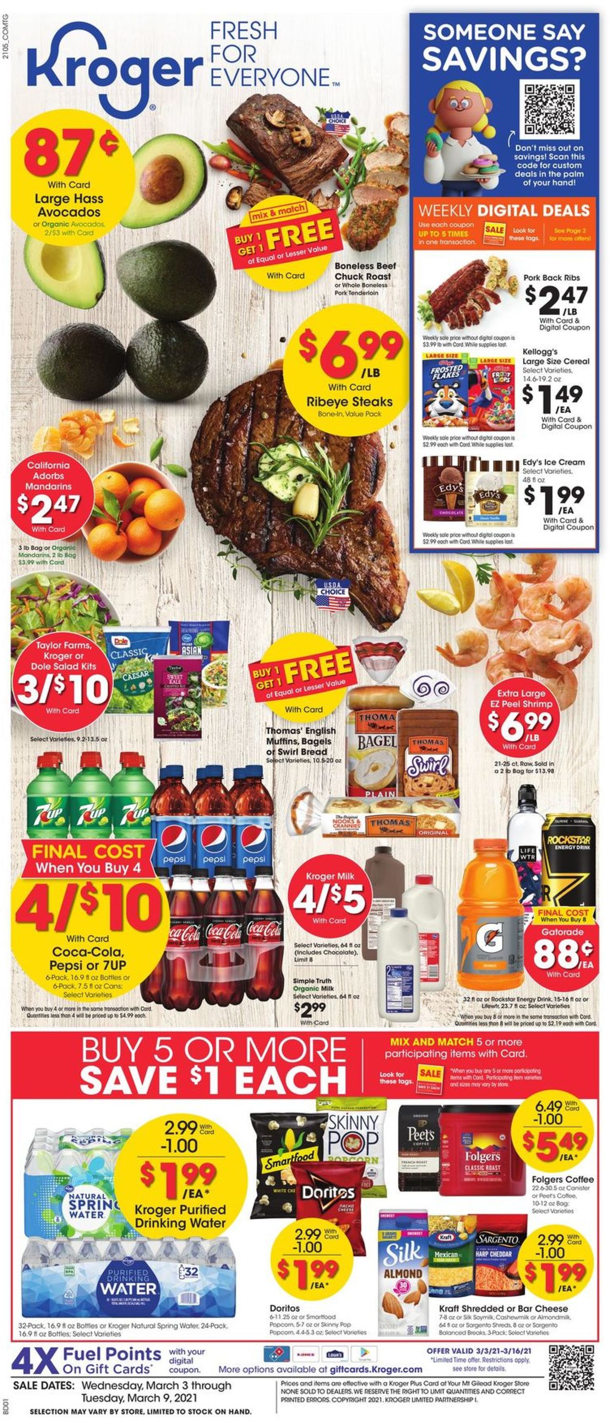 Kroger Ad from 03/03/2021