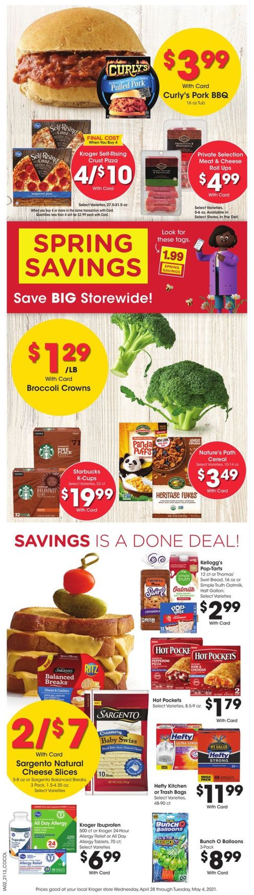 Kroger Ad from 04/28/2021