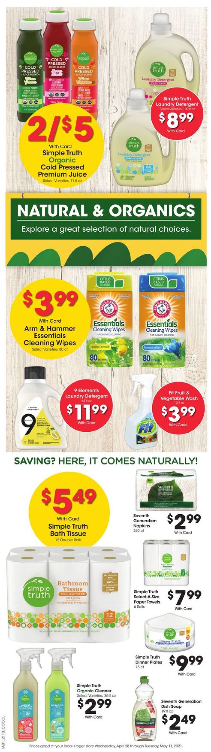 Kroger Ad from 05/05/2021