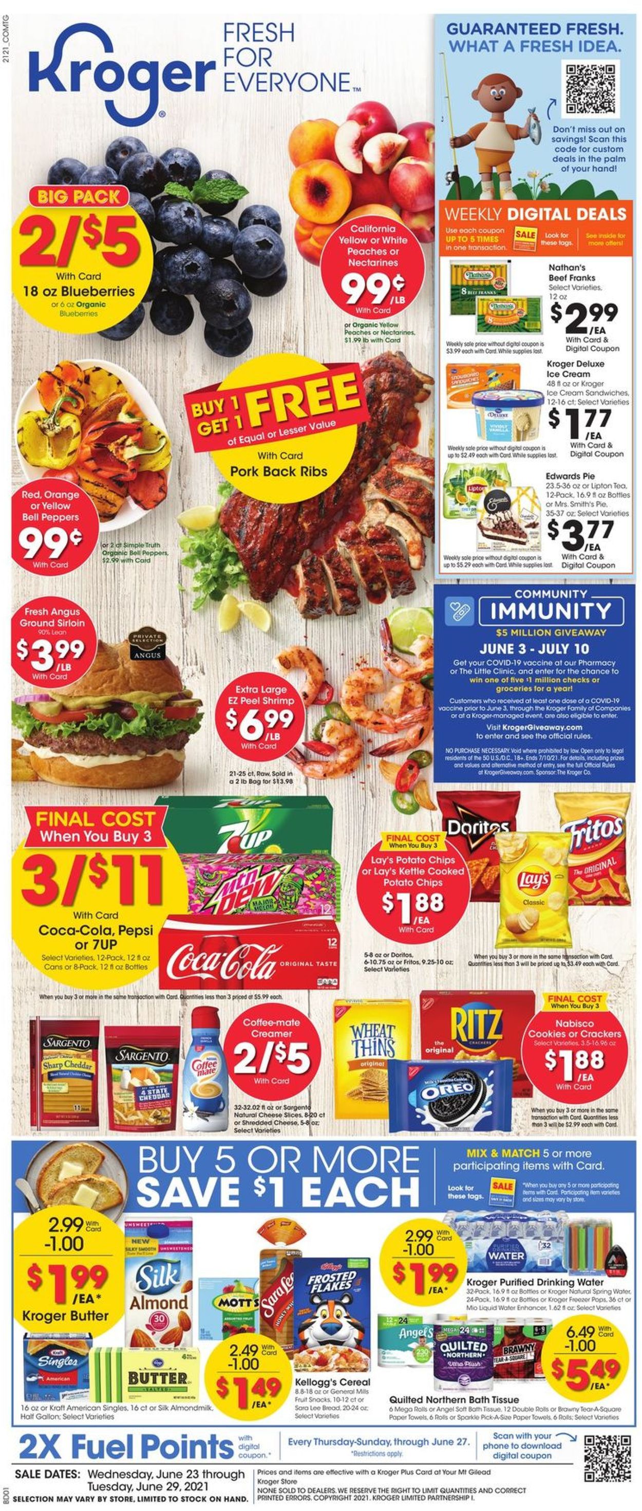 Kroger Ad from 06/23/2021