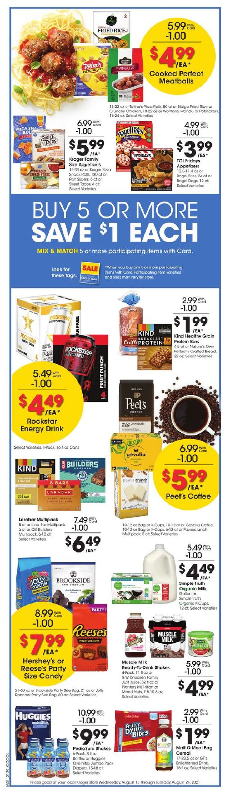 Kroger Ad from 08/18/2021