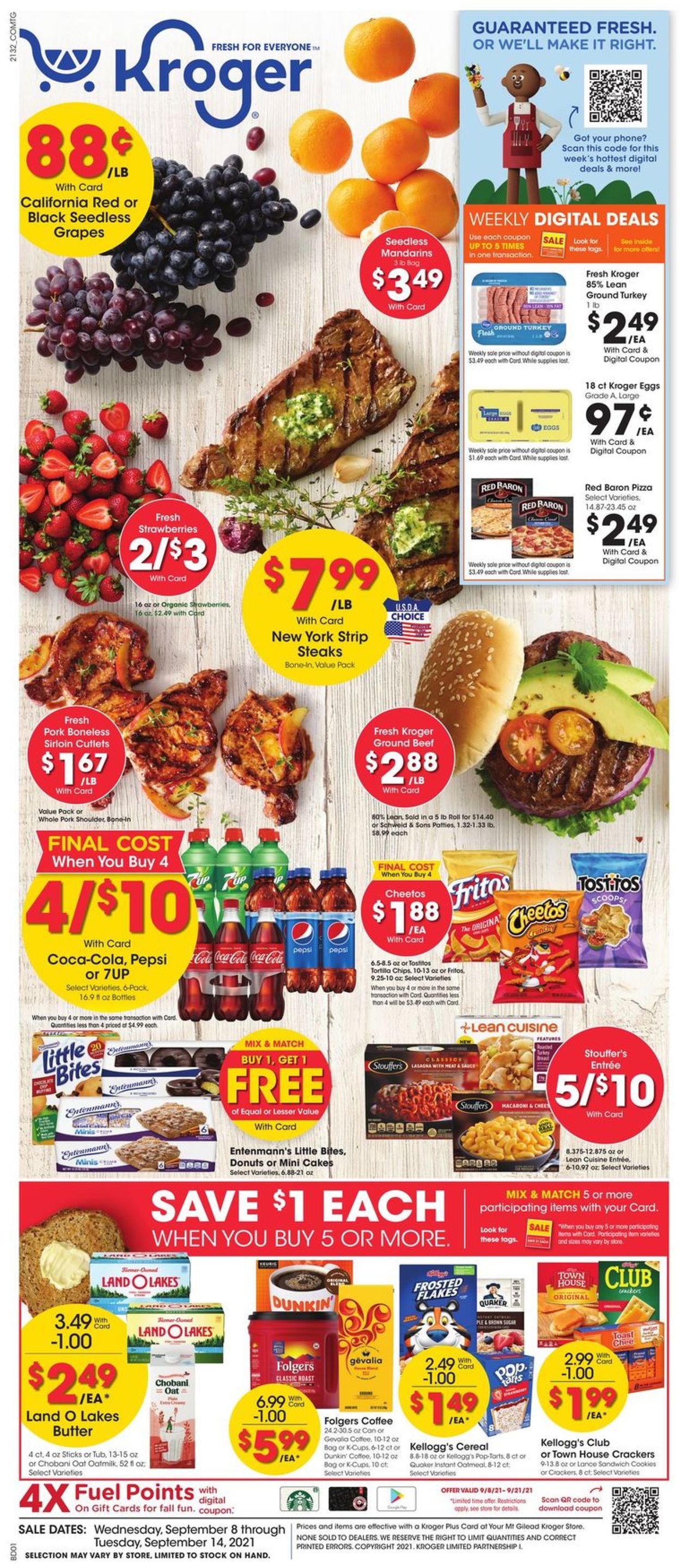 Kroger Ad from 09/08/2021