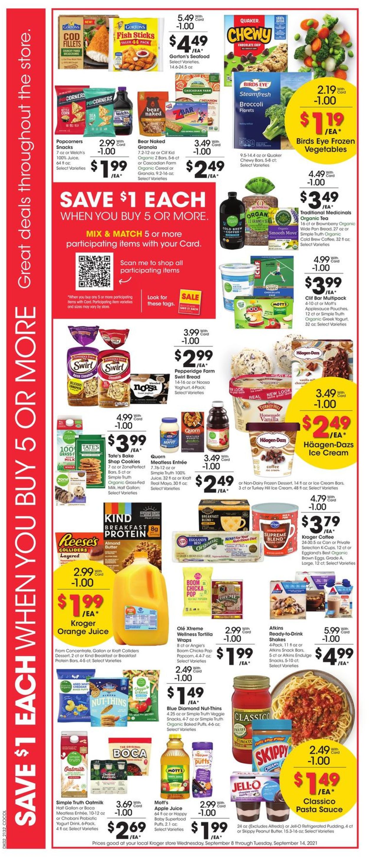 Kroger Ad from 09/08/2021