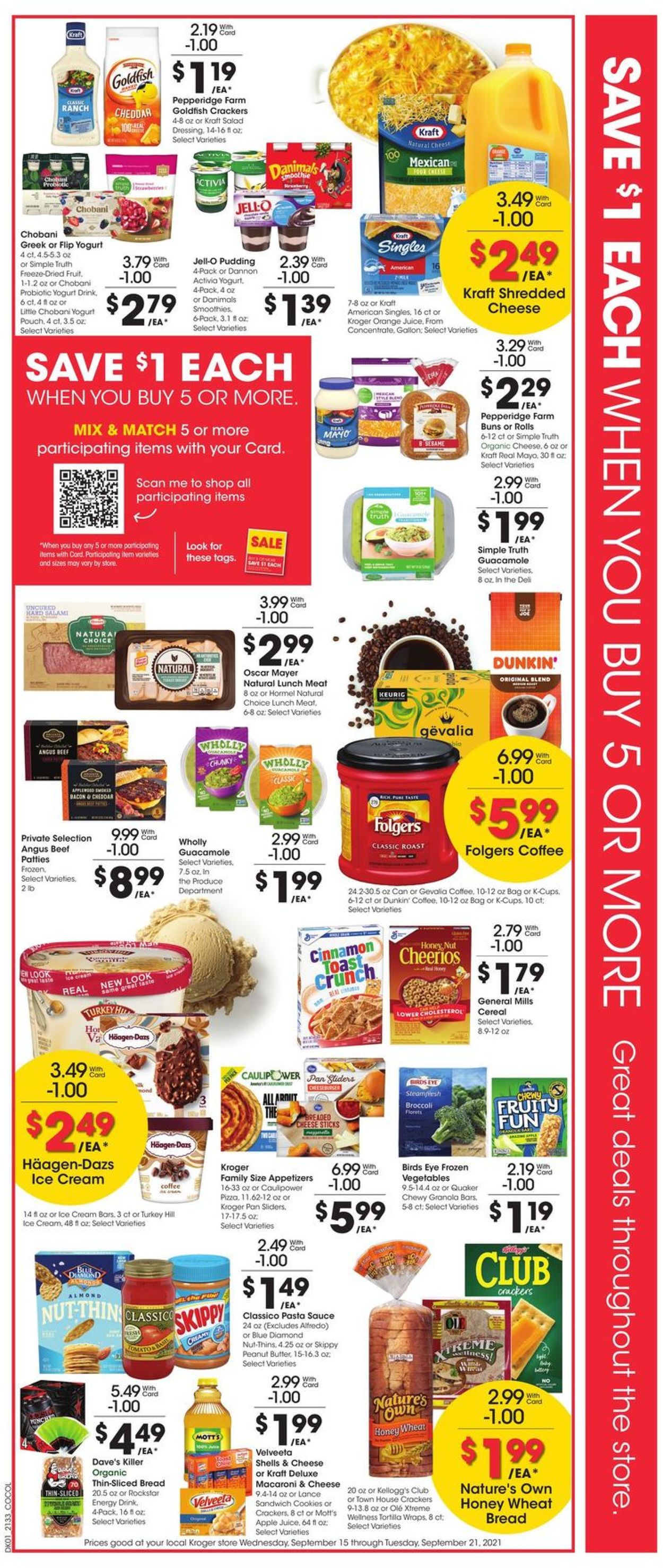 Kroger Ad from 09/15/2021