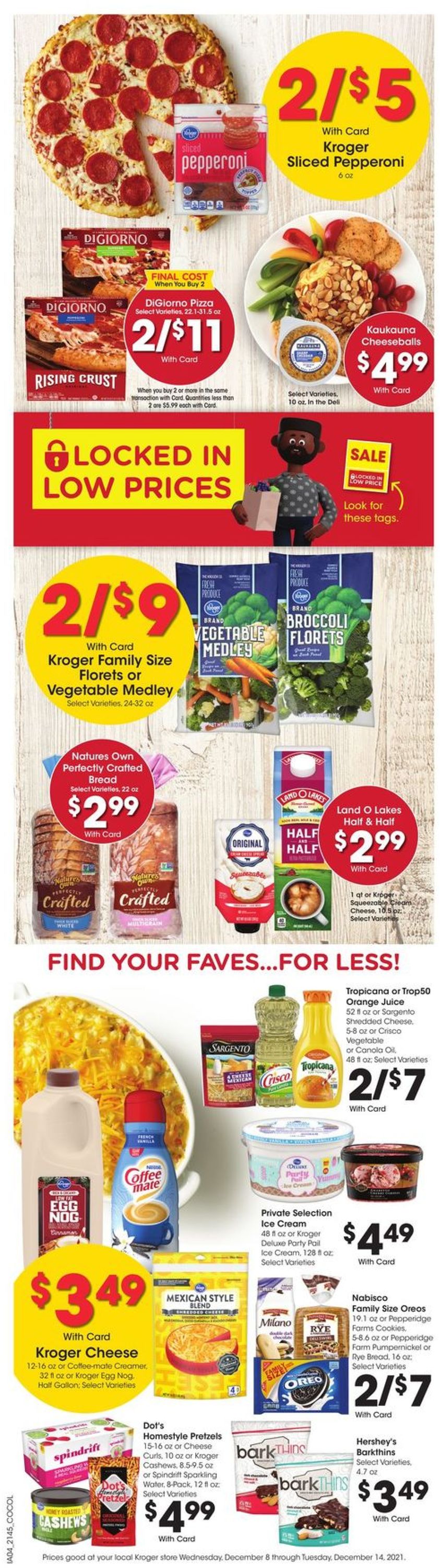 Kroger Ad from 12/08/2021