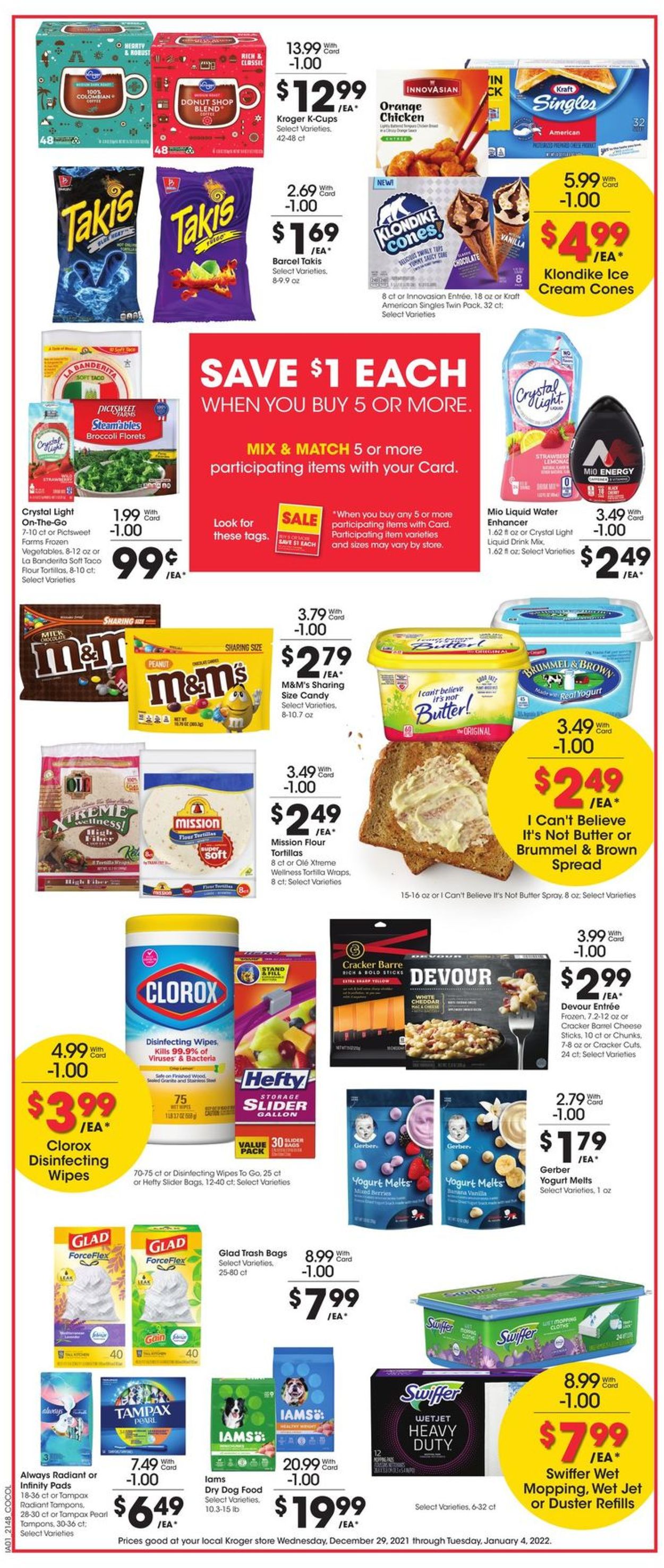 Kroger Ad from 12/29/2021