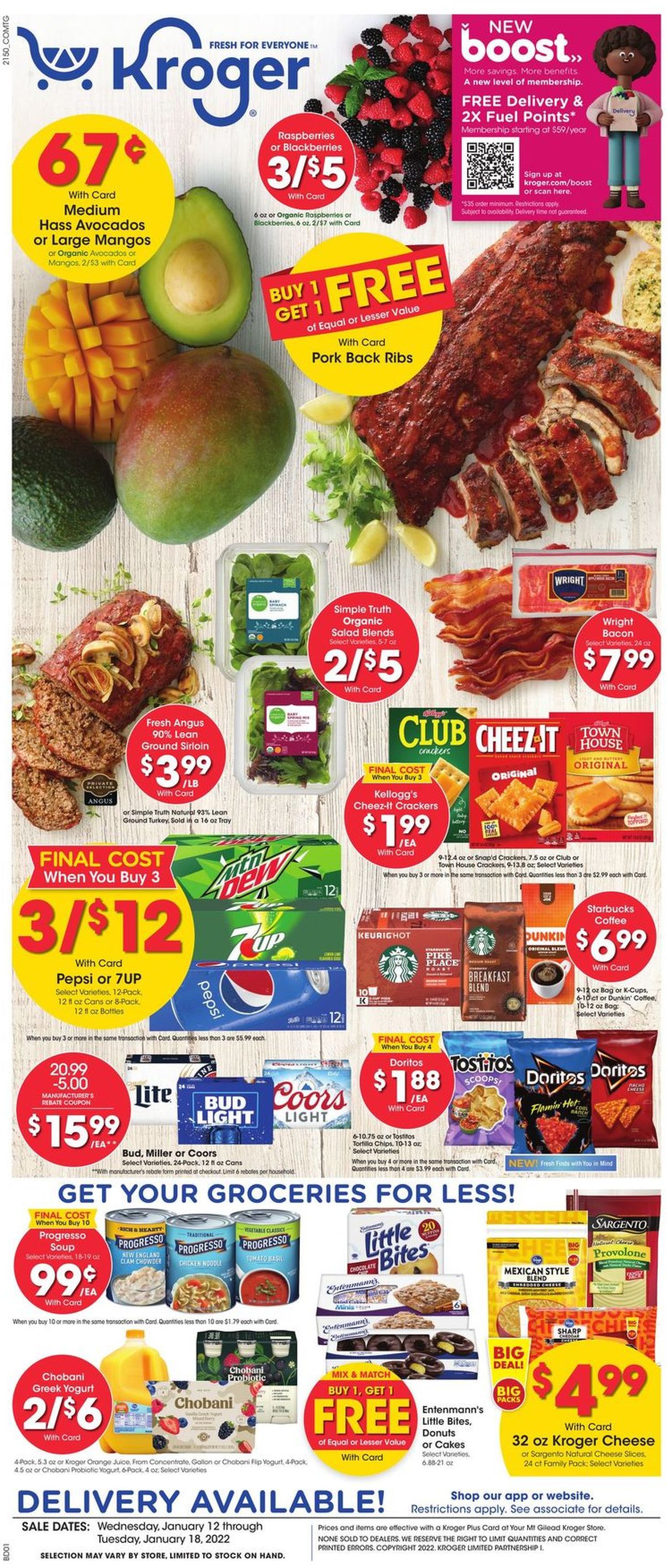 Kroger Ad from 01/12/2022