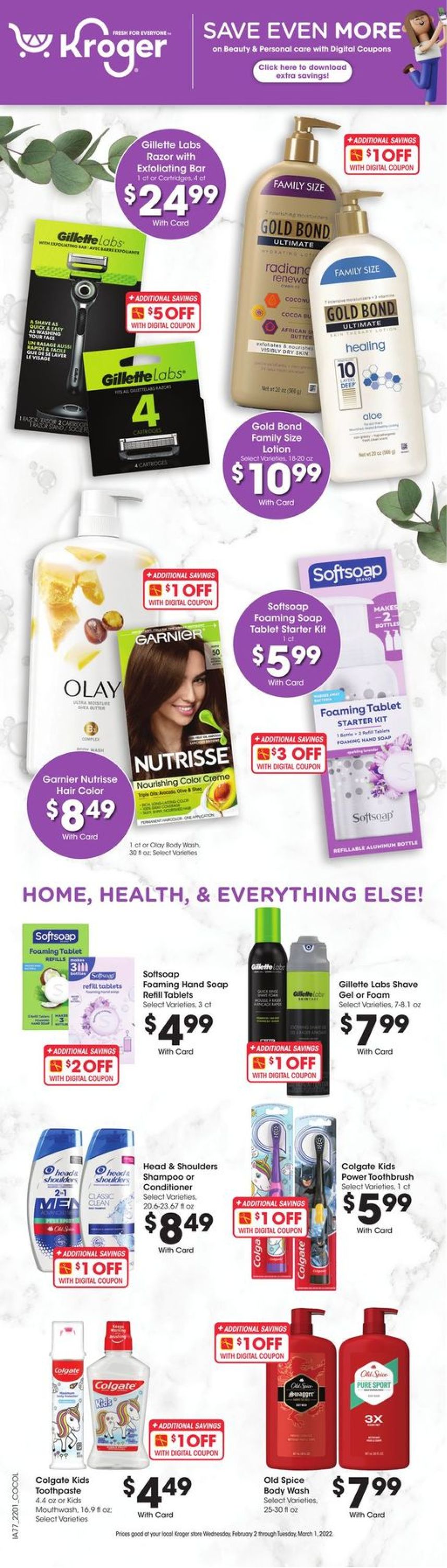 Kroger Ad from 02/02/2022