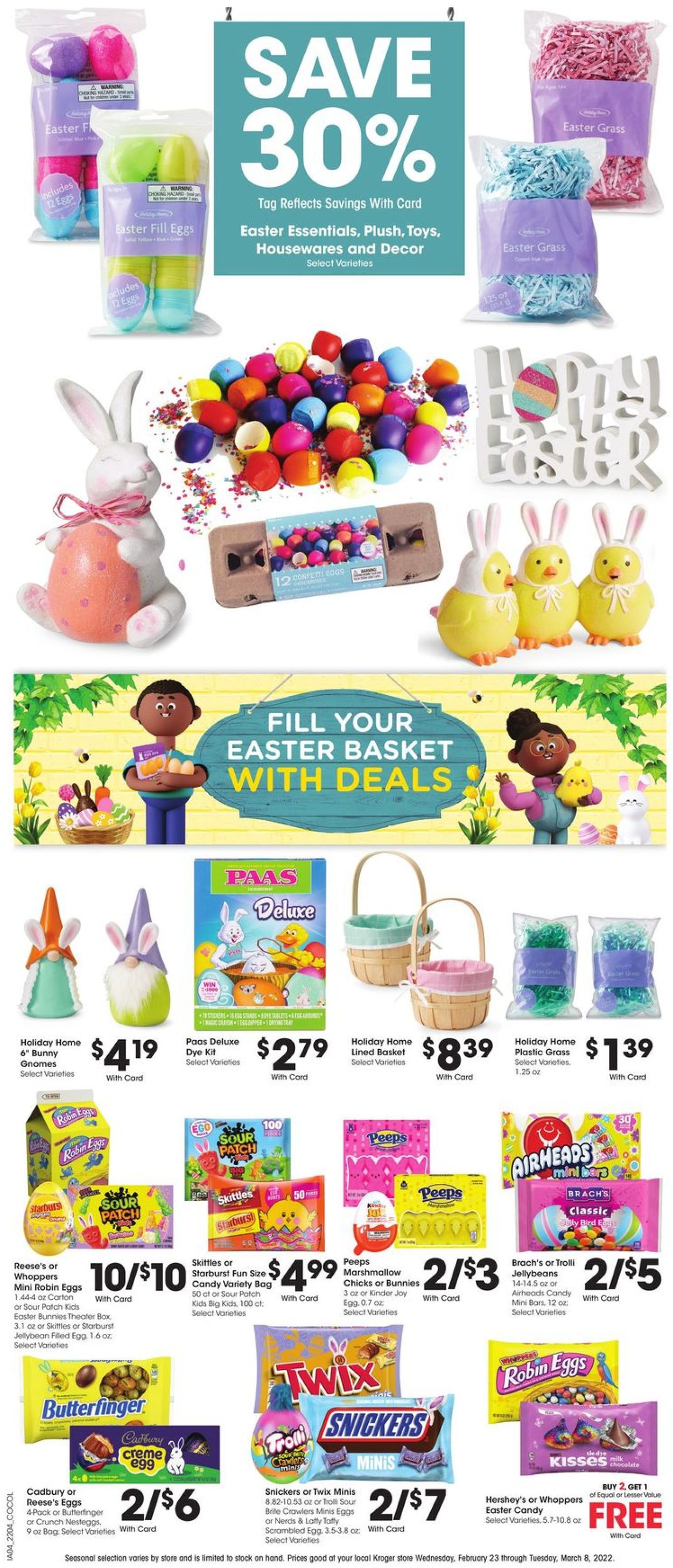 Kroger Ad from 02/23/2022