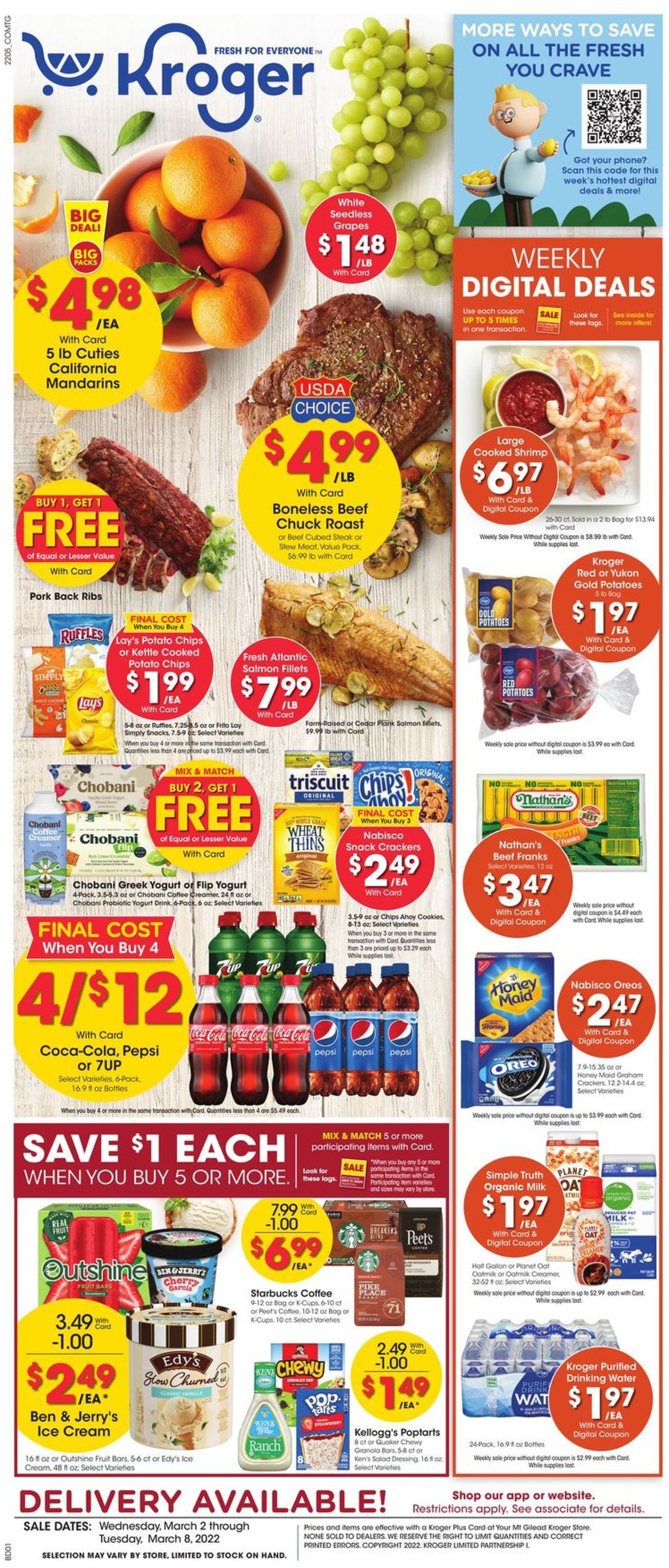 Kroger Ad from 03/02/2022