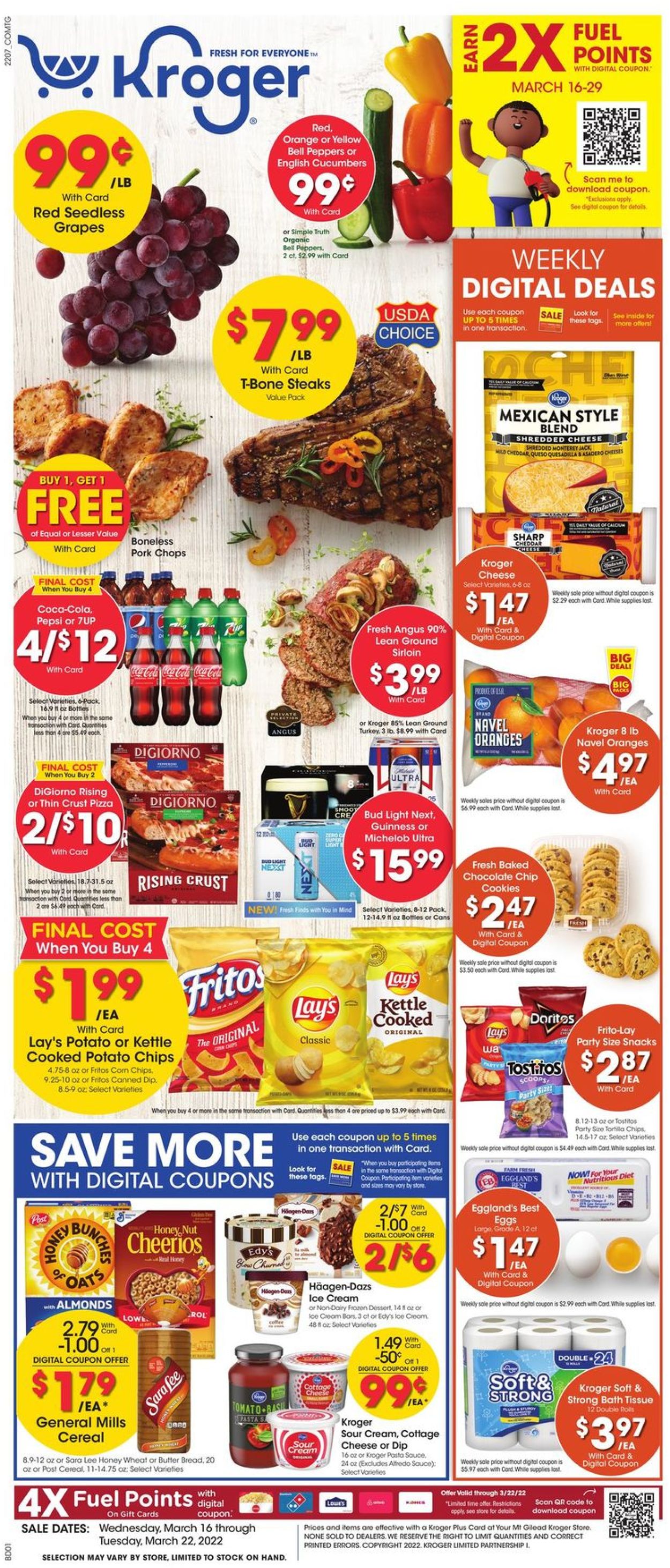 Kroger Ad from 03/16/2022
